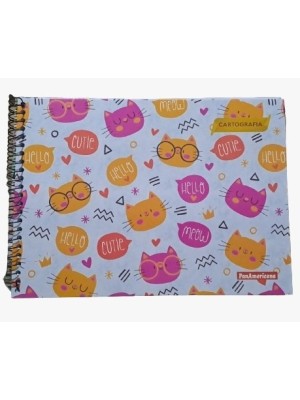 CADERNO CARTOGRAFIA 60F FEMININO CAPA DURA UN.