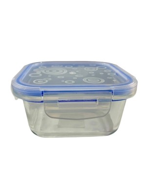 POTE DE VIDRO QUADRADO 400ML UN. GM GOLD