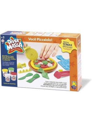 Massinha Diver Massa Você Pizzaiolo com Acessorios Massinha de Modelar
