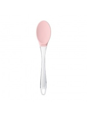 COLHER DE SILICONE C/CABO ACRILICO ROSA 30,5CM UN. WELLMIX
