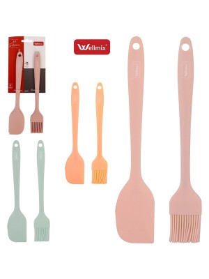 KIT ESPATULA E PINCEL DE SILICONE UN. WELLMIX