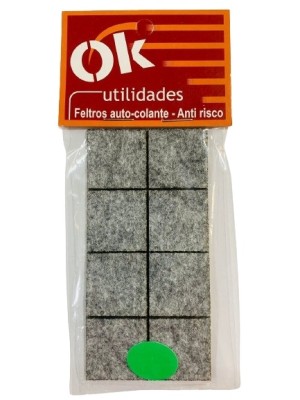 FELTRO 25X25X2MM QUAD. C/8 UN.
