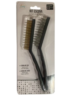 KIT ESCOVA PARA LIMPEZA MULTIUSO DE ACO C/ 2PCS UN. FU XING