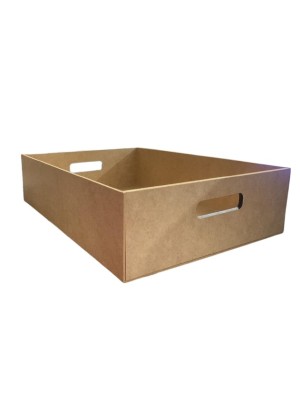 CAIXA ORGANIZADORA BAIXA P S/ TAMPA MDF 40X30X10 UN. CONECTA BRASIL