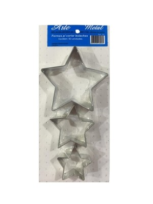 Formas para Cortar Bolacha Natalinas c/3pcs – Cortadores Temáticos de Natal para Biscoitos Decorados