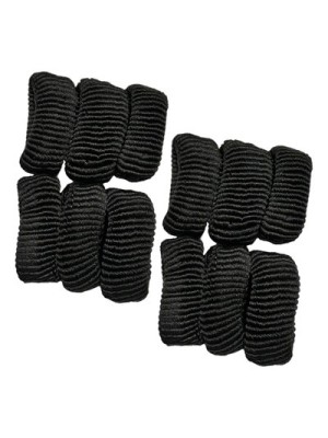 ELASTICO DE CABELO ESTRELA LISA PRETO C/12PCS UN. RABICO DL