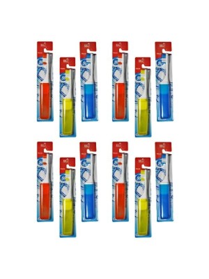 ESCOVA DE DENTES PACOTE C/12PCS PORTATIL PARA VIAGEM UN. OM UTILIDADES