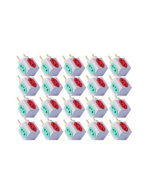 ADAPTADOR DE TOMADA PCT C/25PCS BENJAMIN CUBO 4 TOMADAS UN.
