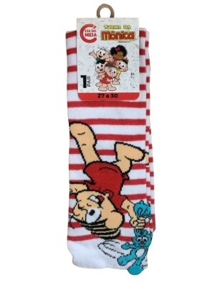 MEIA 3/4 TURMA DA MONICA 3D INFANTIL 27-30 UN. CIA DA MEIA