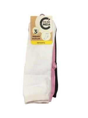 MEIA SOQUETE INFANTIL 3PARES 27-30 UN. 