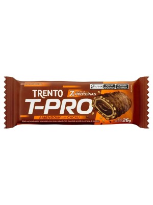 WAFER TRENTO T-PRO COM WHEY PROTEIN AMENDOIM COM CACAU 26G UN. PECCIN