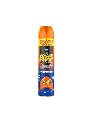 Multi Inseticida Spray Buzz Off 400ml Ação Rápida com Proteção Prolongada por até 24 Horas Contra Insetos Voadores e Rasteiros