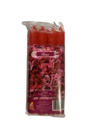 VELA PERFUMADA N 4 ROSAS 8PCS 18G UN. VELAS MAX