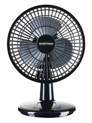 Ventilador 20cm Mini Turbo Preto/Prata 25W – Portátil e Econômico 220V