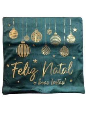 Capa para Almofada Tematica Natal Veludo Quadrada 43x43 Decoracao para Sala de Estar, Dormitorio