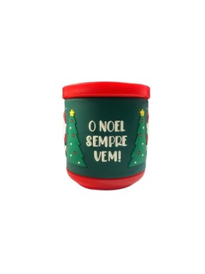 Caneca de Natal Plástica 200ml Multiart Decorativa e Reutilizável para Festas, Brindes e Decoração Temática