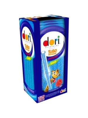 REGALIZ TUBO RECHEADO SABOR FRAMBOESA AZEDO 440G CX C/10PCS UN.