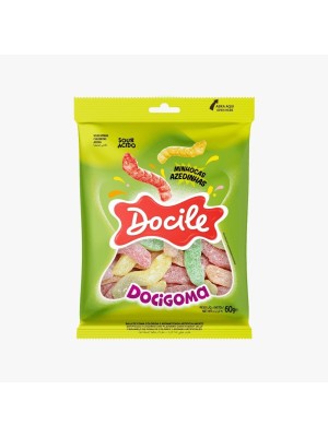 BALA DE GOMA DOCIGOMA MINHOCAS AZEDINHAS 145G UN. DOCILE