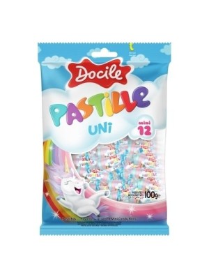 PASTILHA UNI PASTILLE MINI 12 100G UN. DOCILE