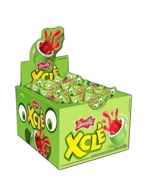 XCLE CHICLETE RECHEADO MELANCIA CX C/40PCS 200G UN. DOCILE