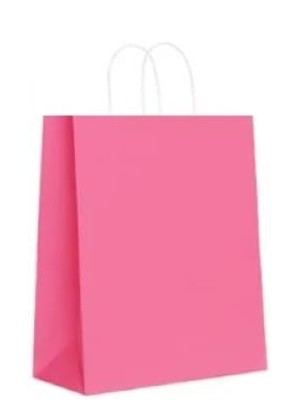 Sacola de Papel Kraft Colorido P 18x22x9cm Rosa Bebê