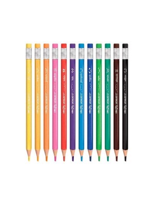 LAPIS DE COR APAGAVEL UN. BIG COLORJOY C/ 12 CORES SEXTAVADO