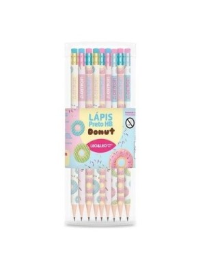 LAPIS GRAFITE HB RESINA DONUT RED.C/BORR. POTE C/72PCS UN.