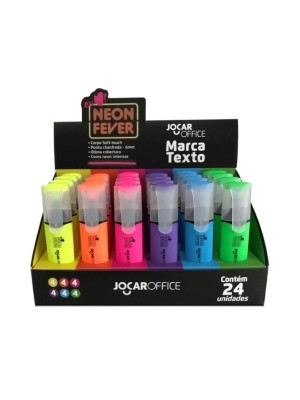 MARCA TEXTO NEON FEVER CX C/24 CORES SORTIDAS UNITARIO