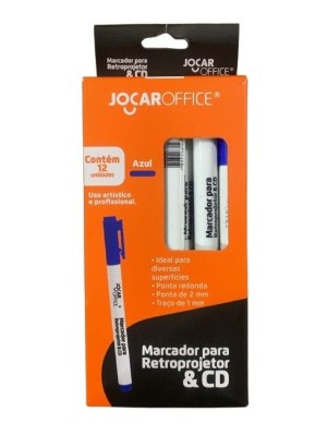 MARCADOR P/ CD E DVD COR AZUL CX C/12 UN.