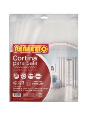 CORTINA SALA PVC BRANCO ELEGANCE