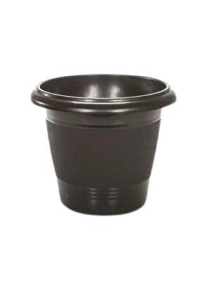 VASO REDONDO COR PRETO 15L DE PLASTICO UN.