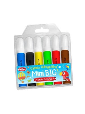 CANETA HIDROGRAFICA MINI BIG C/6PCS UN.