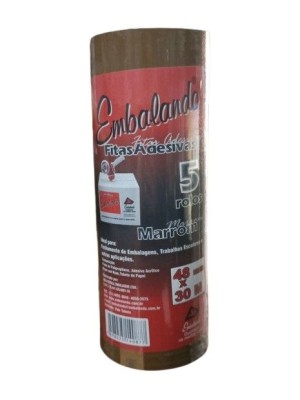 FITA ADESIVA 48X30 MARROM UN.