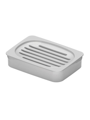 SABONETEIRA BRANCA LISA COM TELA 10,7X7,7X2,2CM UN.