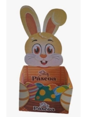 CESTA COELHO SENTADO G 13X10X24,5CM