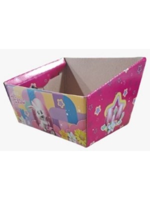 CESTA PASCOA M 17X12,5X8CM UN. ESTAMPA GLITTER