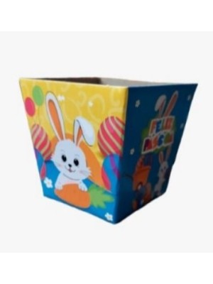 CACHEPÔ PASCOA P 8X8X8CM UN. ESTAMPA DOCE DIVERSÃO