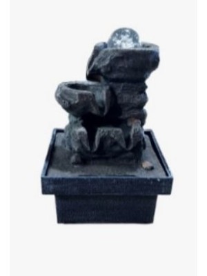 FONTE DE AGUA PEDRAS C/ BOLA DE VIDRO 220V UN. GM GOLD