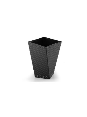 VASO TWISTER RATTAN MINI 1,0L PRETO UN.