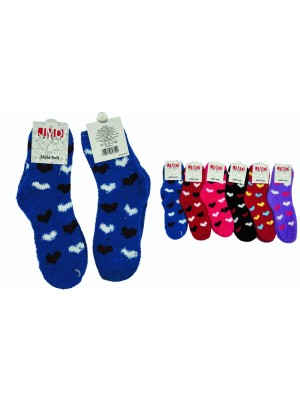 MEIA SOFT PELUCIA FEMININA DE POLIESTER 35-40 UN.