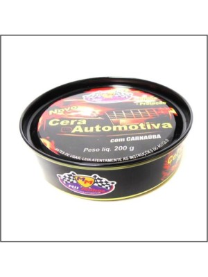 Cera Automotiva com Carnauba 200g em Lata para Carros e Motos com Brilho Intenso e Proteção da Pintura