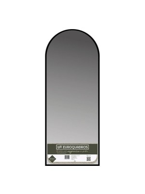 ESPELHO 100X40CM 1.8MM ARQUEADO MOLDPLASTICO PRETO UN.