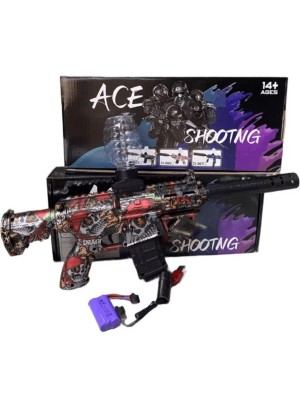 Metralhadora Automatica de Gel Blaster, Lancador Eletrico de Bolinhas de Gel Incluino Silenciador