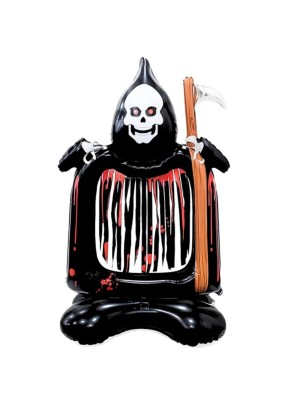 Balão Metalizado Fantasma da Morte 69x115cm – Decoração Gigante de Halloween para Festas, Eventos e Ambientes Temáticos
