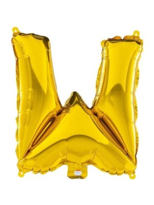 BALAO METALIZADO LETRA W 40CM RIO TIJUCAS