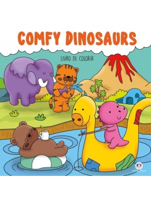 Livro de Colorir Comfy Dinosaurs