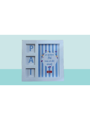 Porta Retrato Box Dia dos Pais 17x17cm Foto 10x15cm