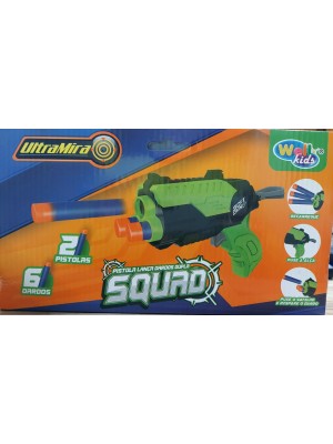 Brinquedo lança dardos duplo c/ munição infantil-pais E filhos