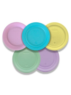 Prato Descartável Raso 15cm Sobremesa Lilas Candy