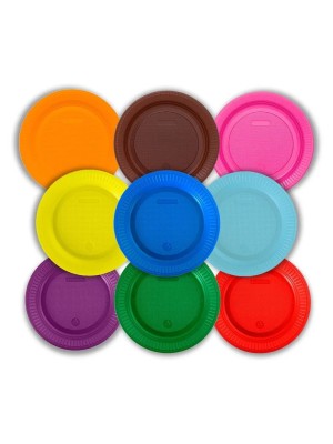 Prato Descartável Raso 15cm Sobremesa Vermelho